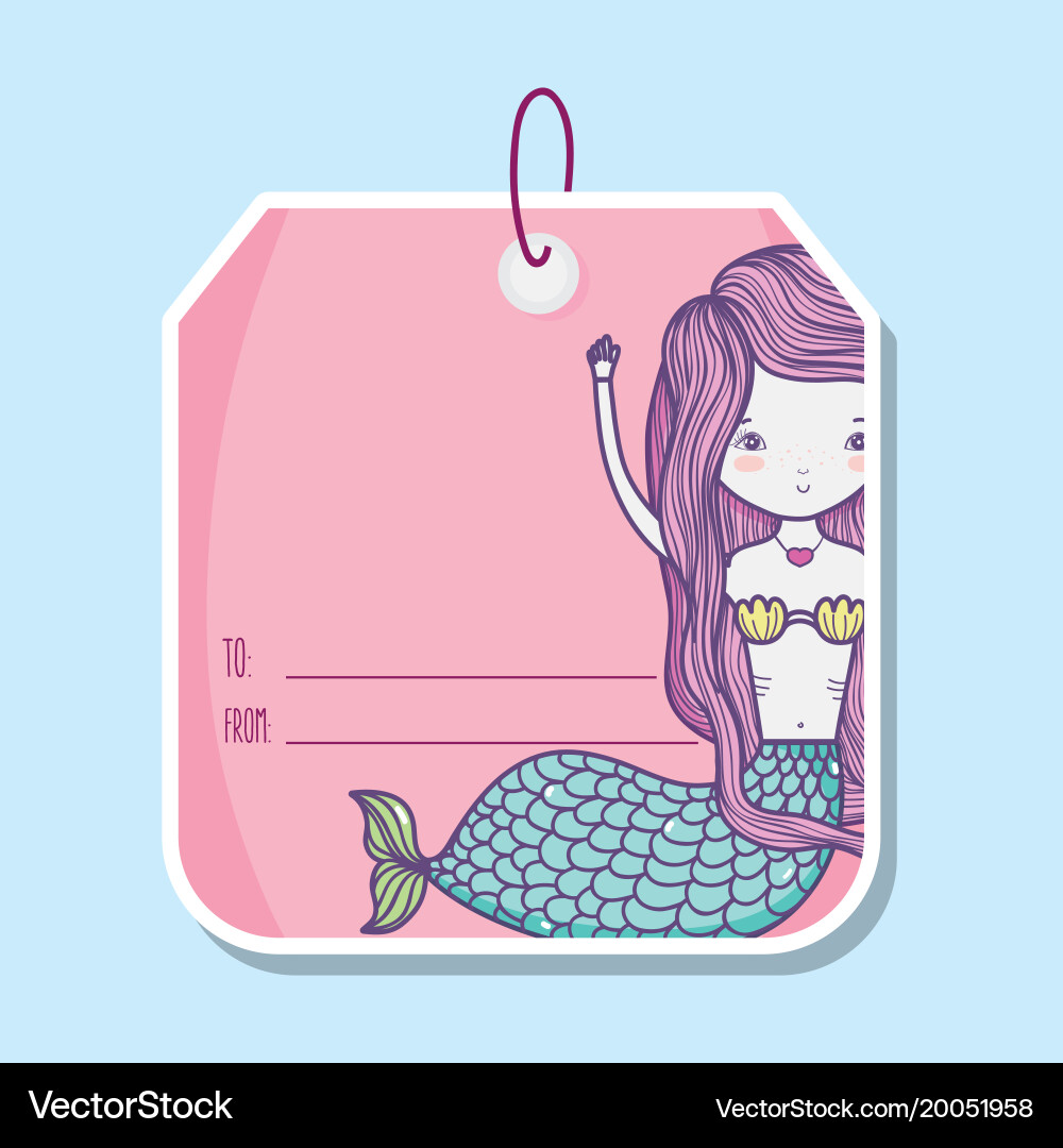 mermaids-printable-sheet-tag-royalty-free-vector-image for Free Printable Mermaid Gift Tags Mermaids printable sheet tag Royalty Free Vector Image for Free Printable Mermaid Gift Tags