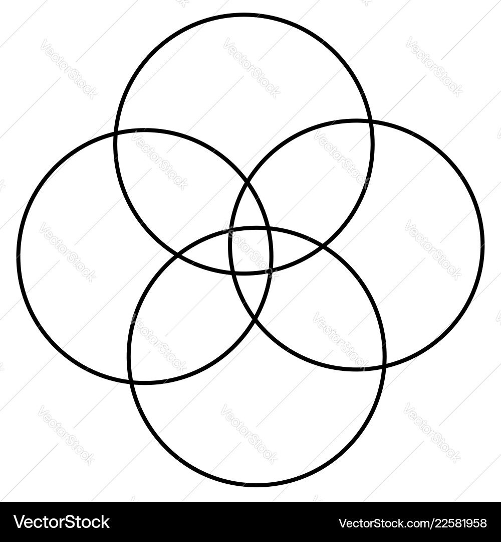 Overlapping basic shapes abstract element Overlapping basic shapes abstract element vector image