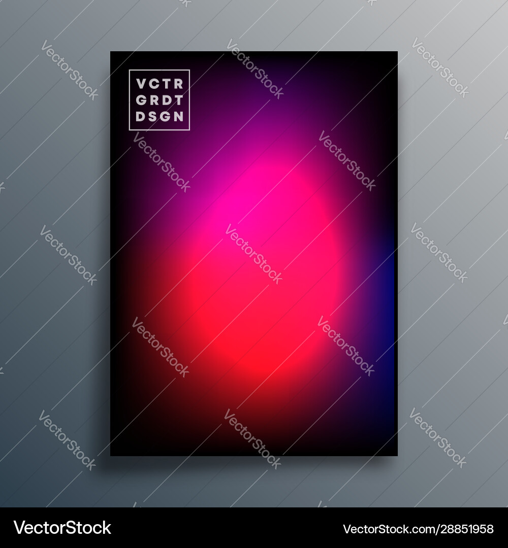 Poster with colorful gradient texture design vector image