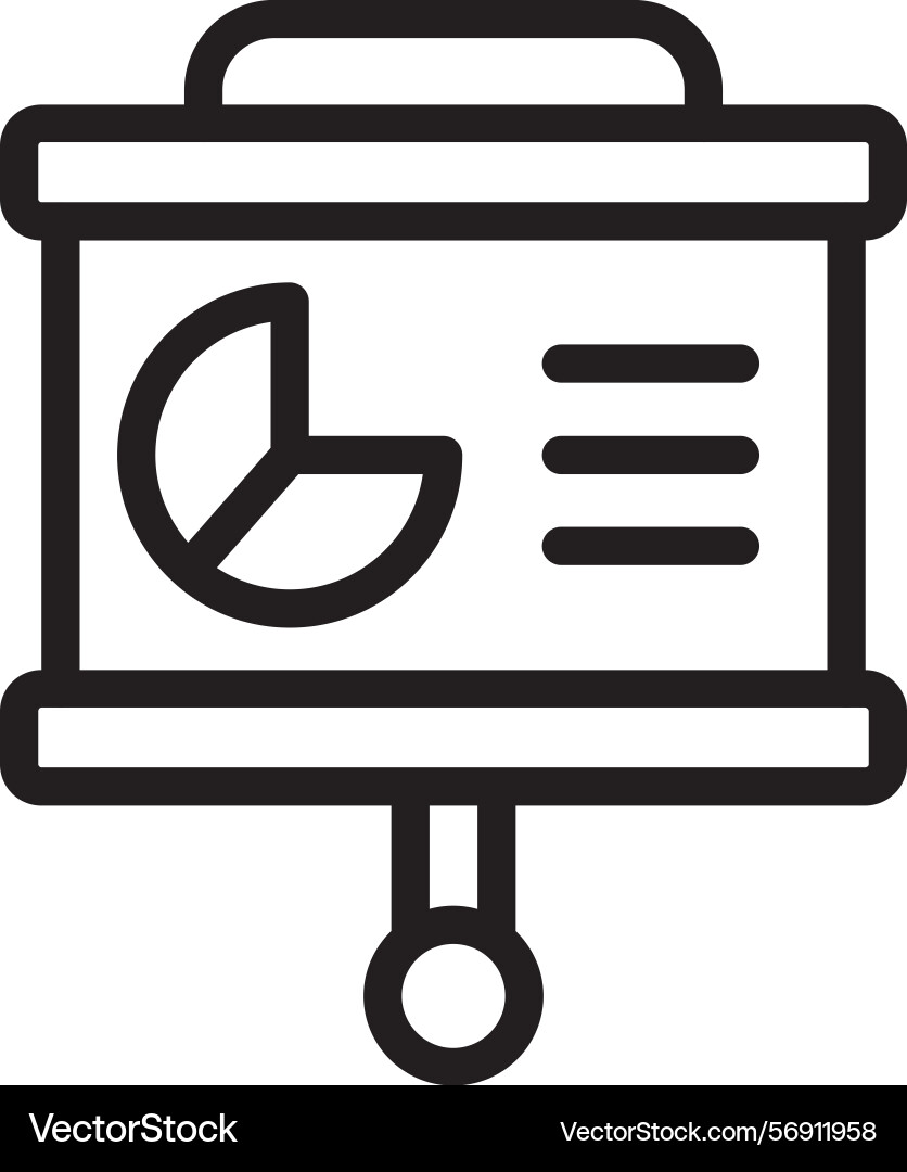 Presentation linear style icon design vector image