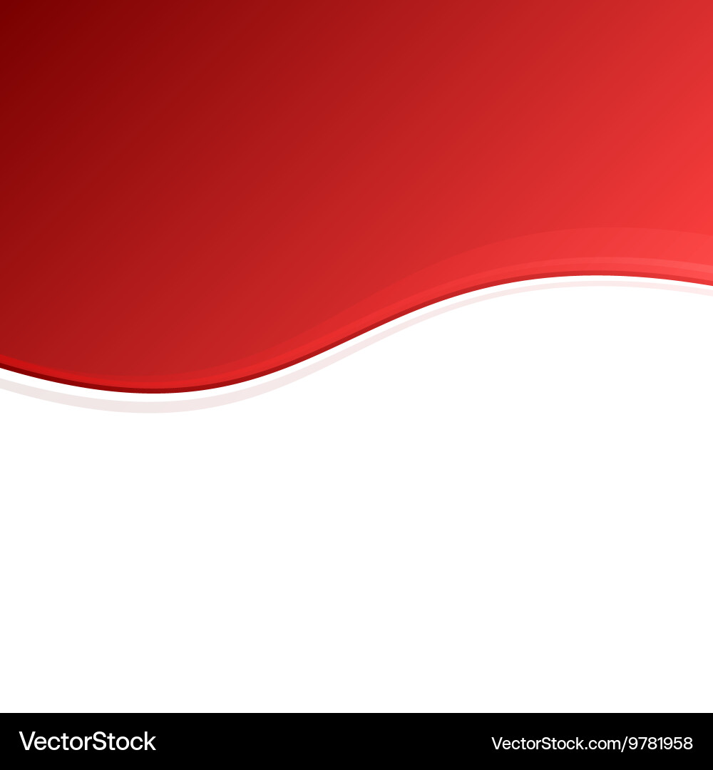 Red and White Wave Abstract Background Vector Image