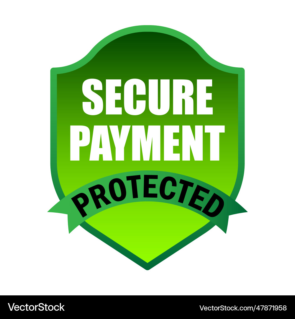 Secure payment shield with tick mark icon Secure payment shield with tick mark icon vector image