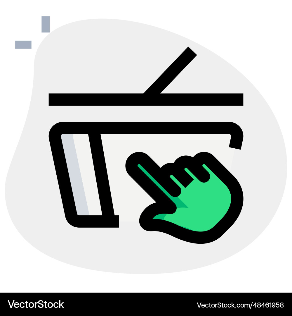 Select and drag basket through the pointer vector image