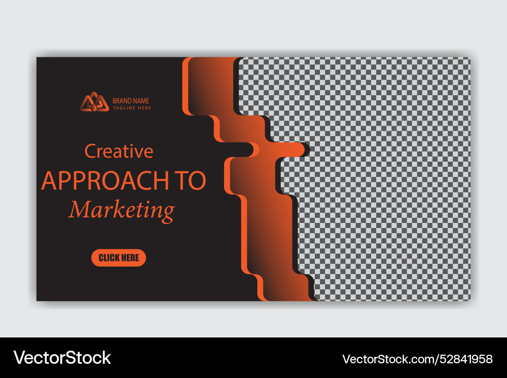 Youtube thumbnail template design format Vector Image