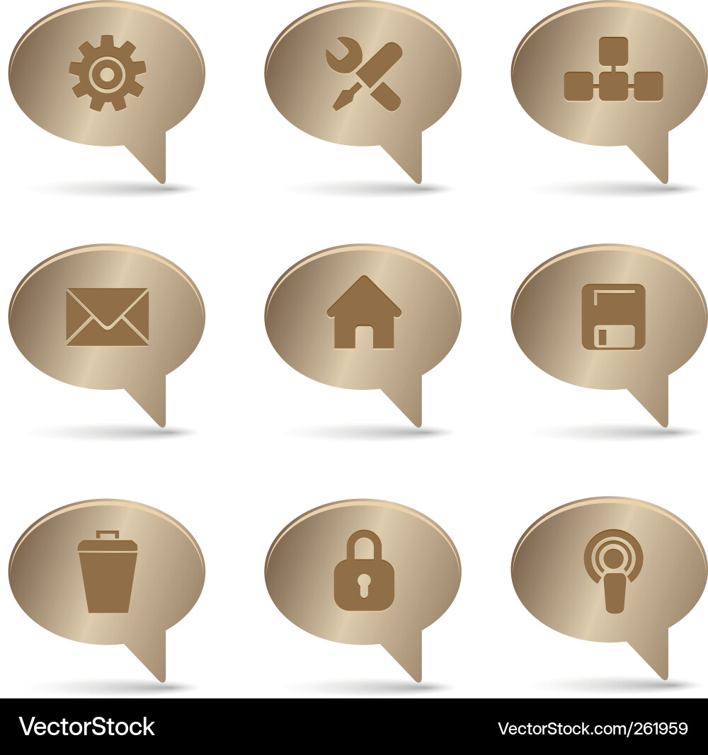 02 old bronze bubbles computer Vector Image
