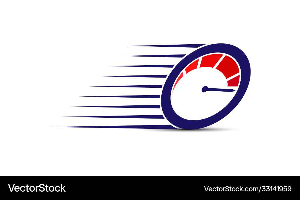 Abstract figure speed symbol icon for web auto Vector Image