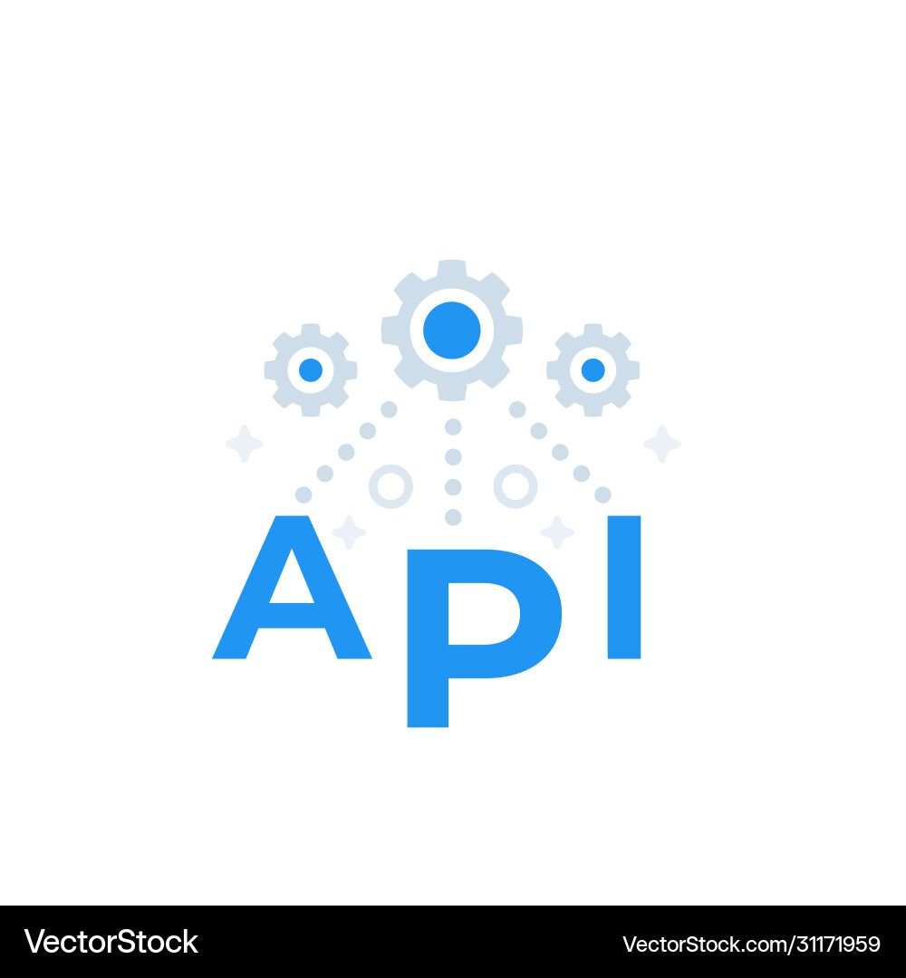 API Application Interface Concept vector image