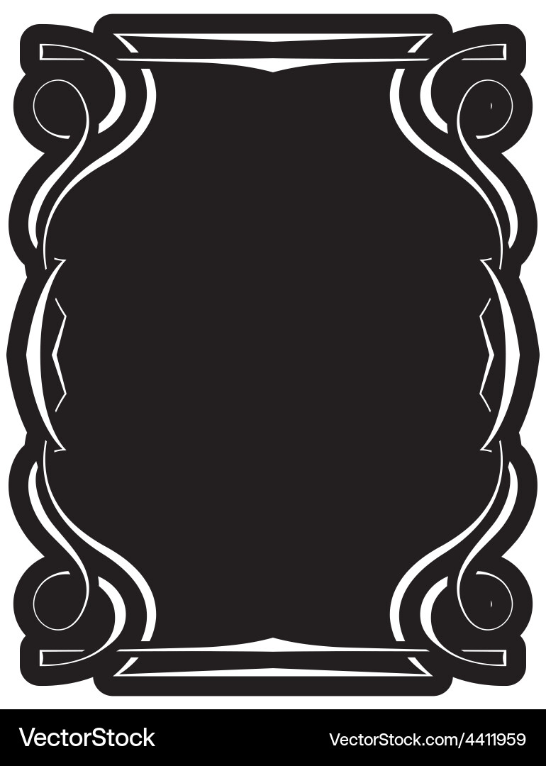 Black frame with elegant border Royalty Free Vector Image