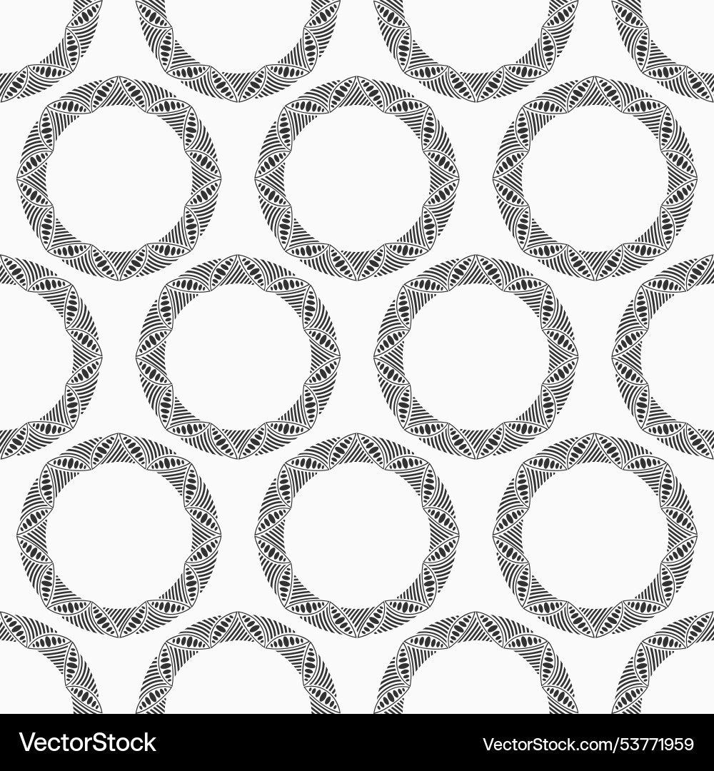 Decorative round frames seamless pattern Decorative round frames seamless pattern vector image