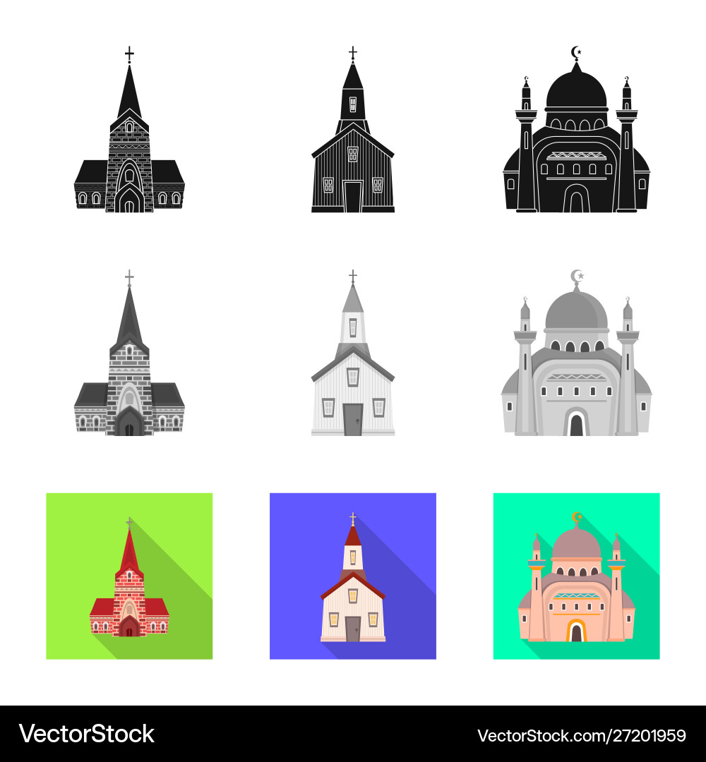 Design cult and temple logo collection Design cult and temple logo collection vector image