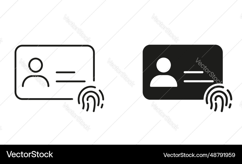 Fingerprint identity for user security symbol Fingerprint identity for user security symbol vector image