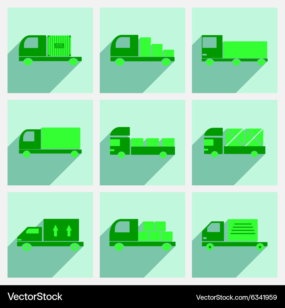 Flat with shadow concept and mobile application Vector Image