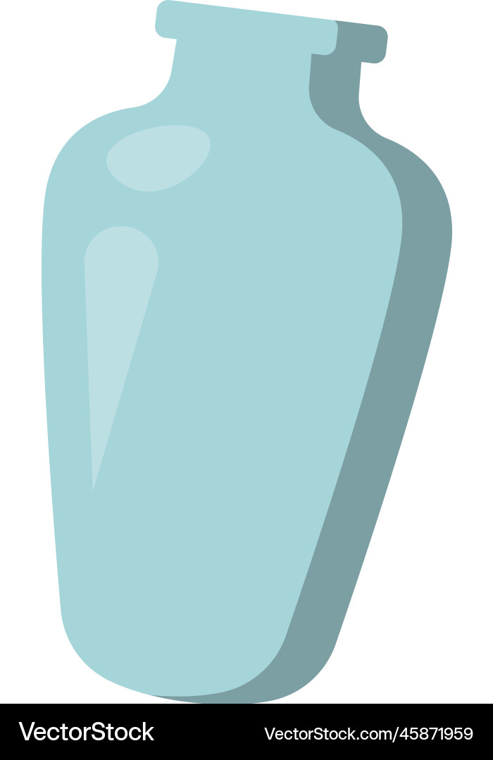 Glass vase flat icon trash sorting and utilization Vector Image