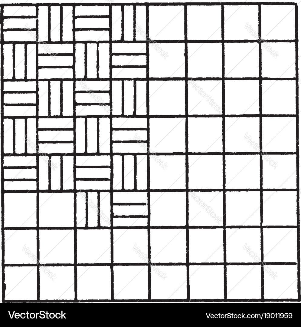 Inscribed alternating horizontal and vertical vector image