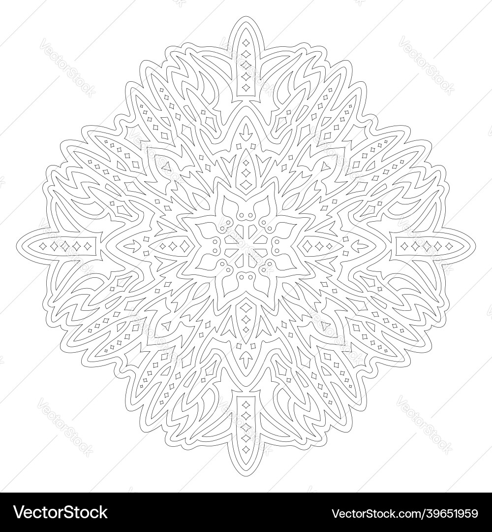 Line art with isolated abstract starry pattern Vector Image