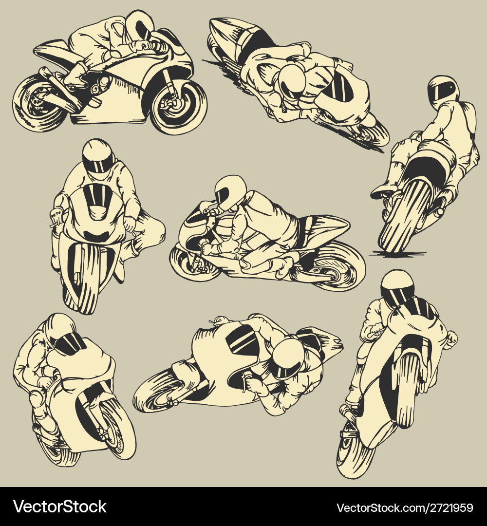 Motorcycle Speed Racing Vector Image