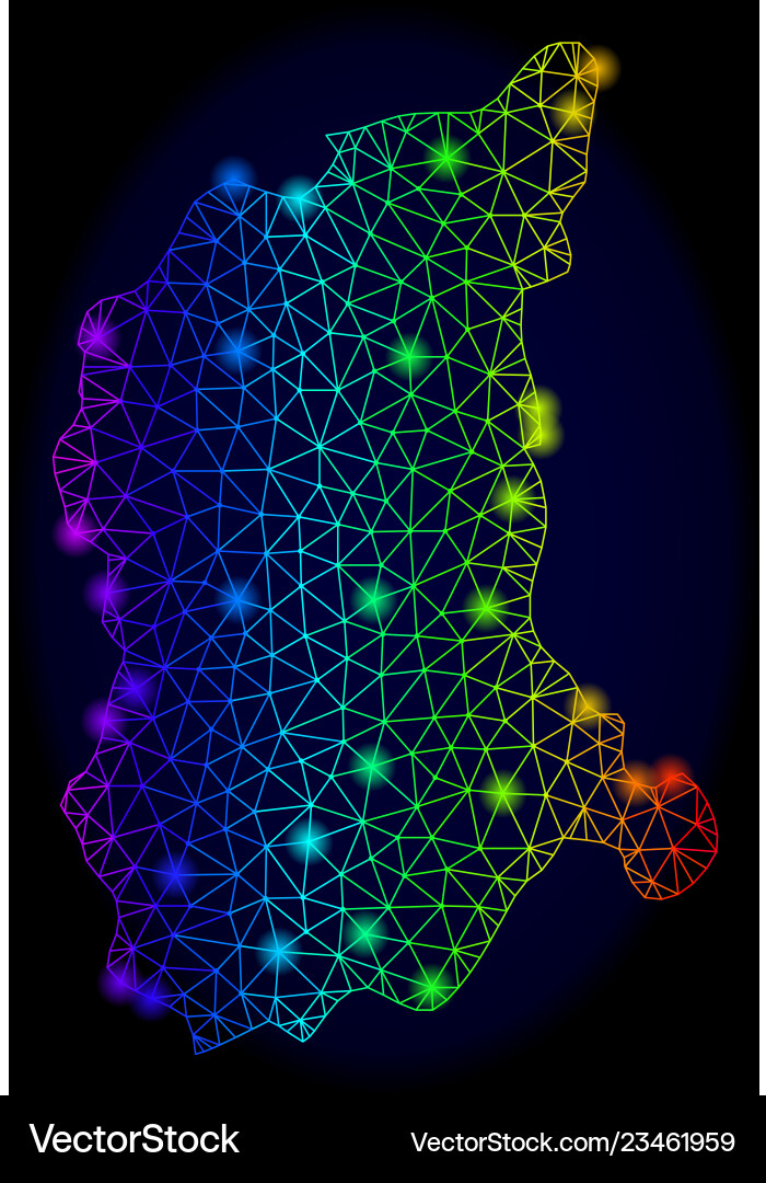 Polygonal network spectrum mesh map Polygonal network spectrum mesh map vector image