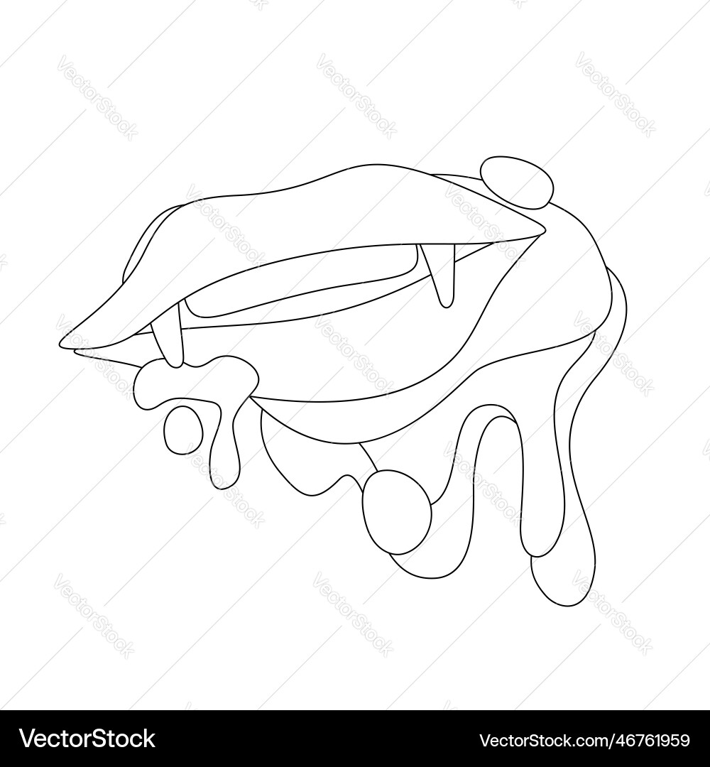 Psyhodelical print with vampire vibes Psyhodelical print with vampire vibes vector image