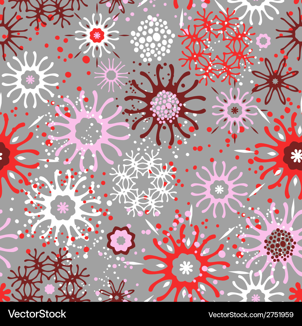 Seamless pattern with colorful abstract doodle vector image