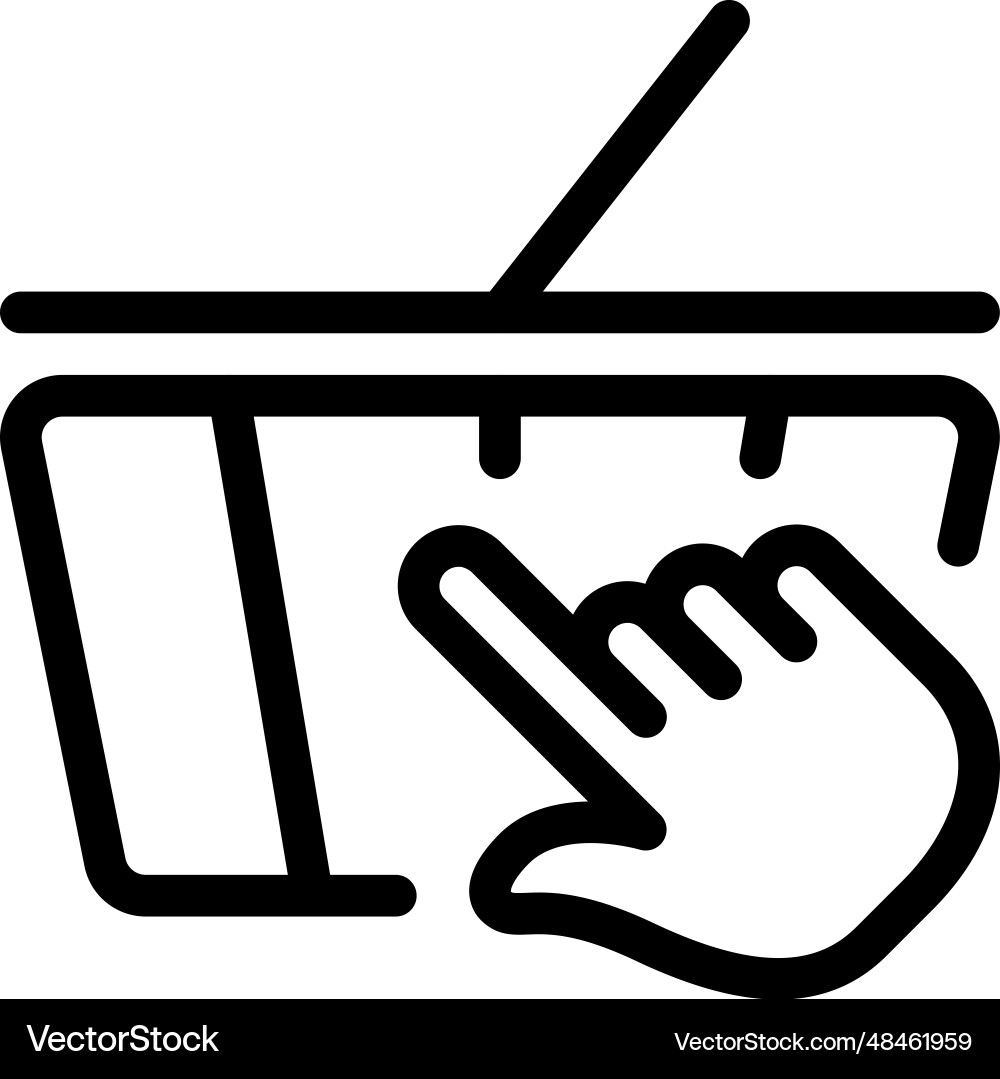 Select and drag basket through the pointer Vector Image