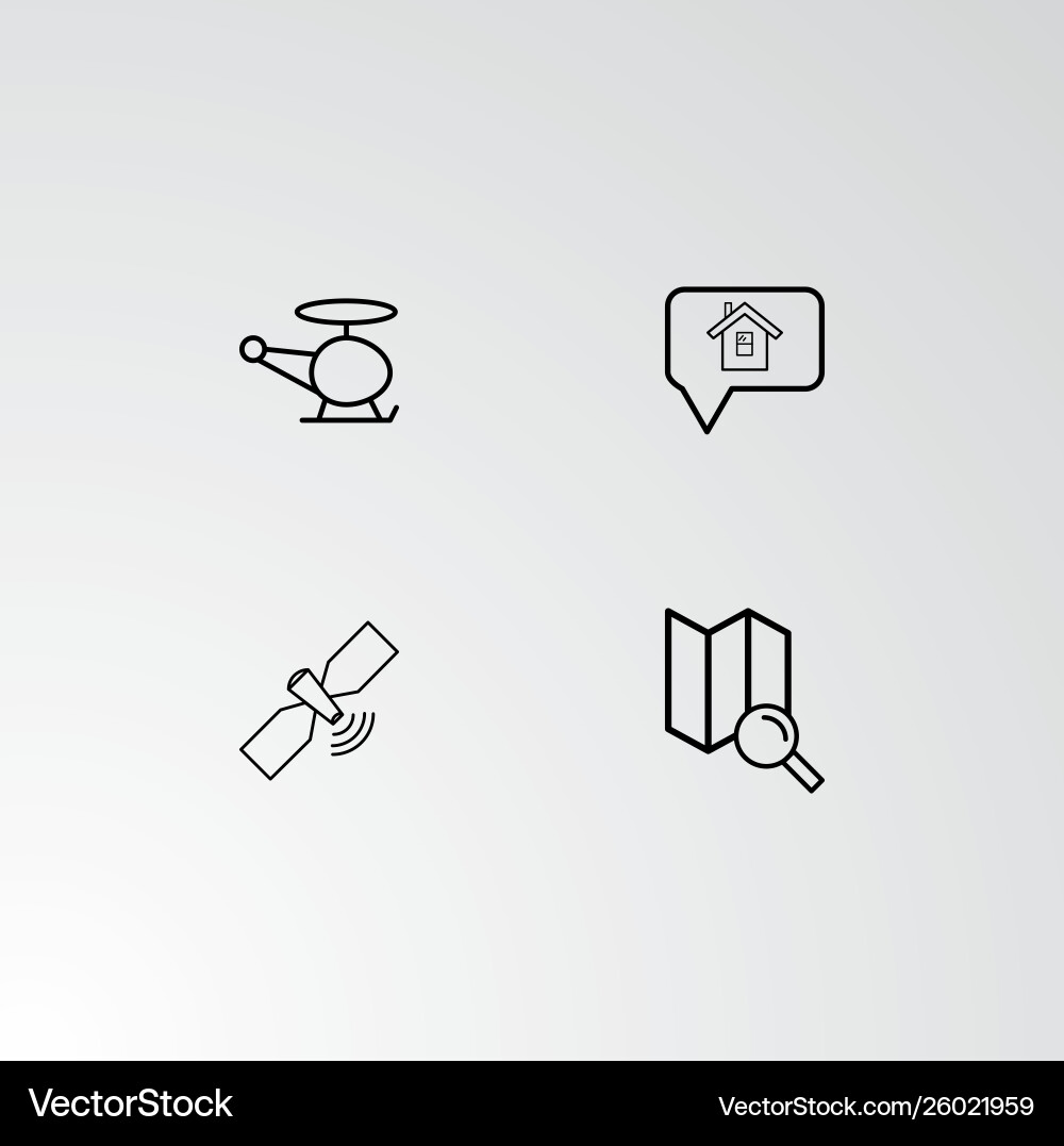 Set 4 perfect icons for navigation Vector Image