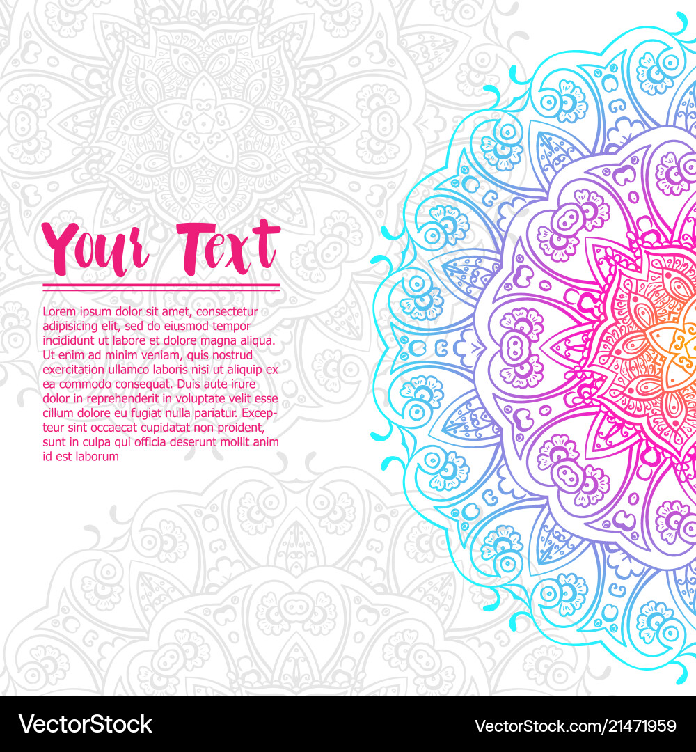 Vintage circular pattern of indian Vintage circular pattern of indian vector image