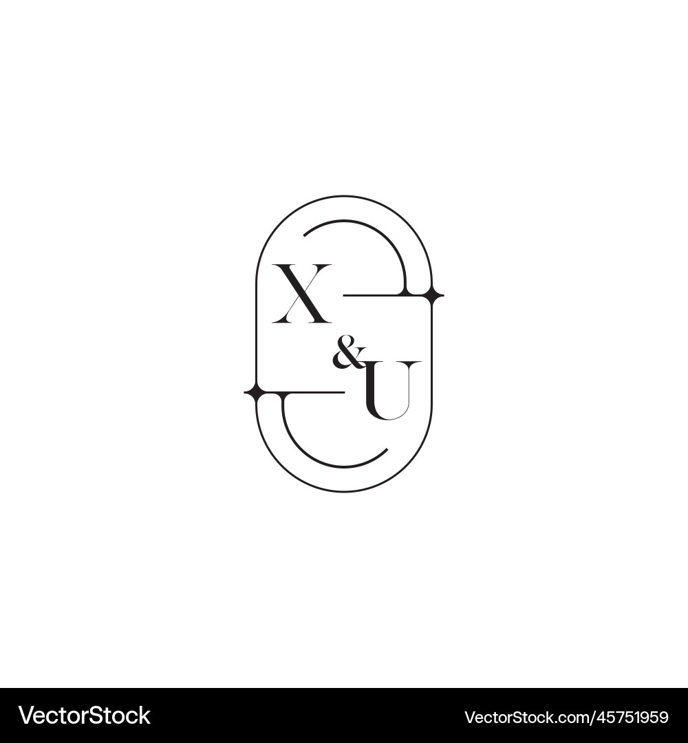 Xu line simple initial concept with high quality Vector Image