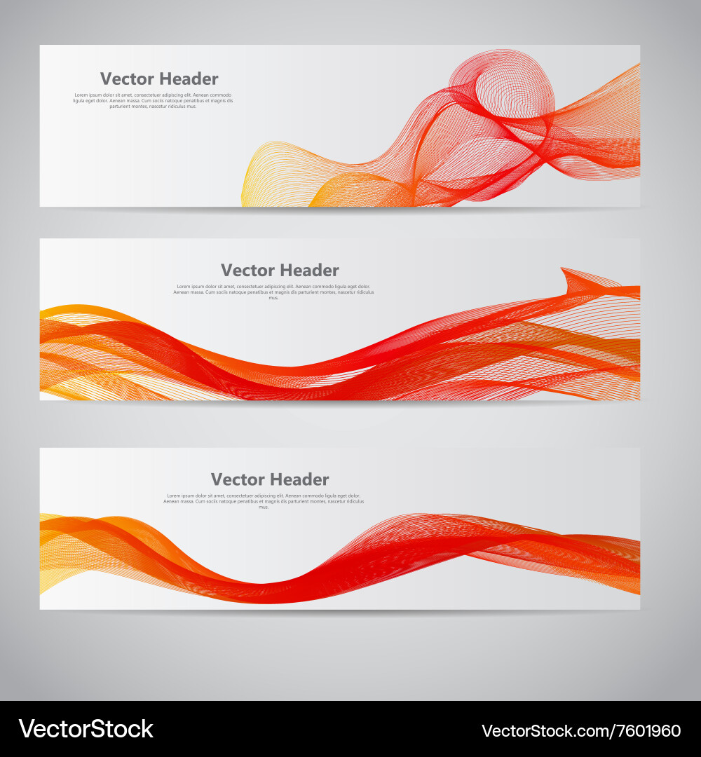 Abstract colored wave header background vector image