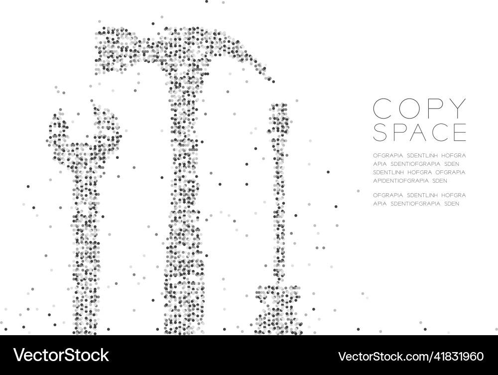 Abstract geometric circle dot pixel pattern vector image