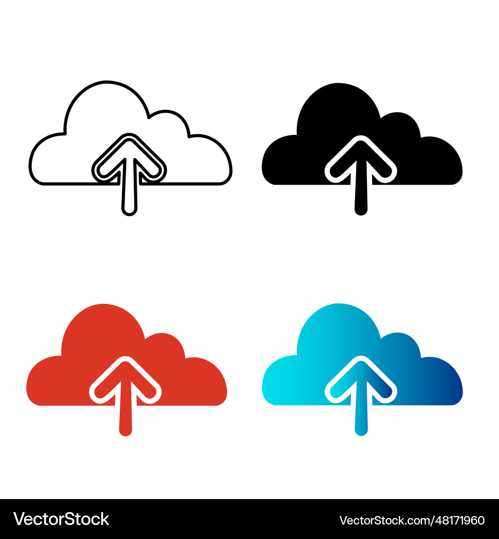 Abstract web upload silhouette vector image