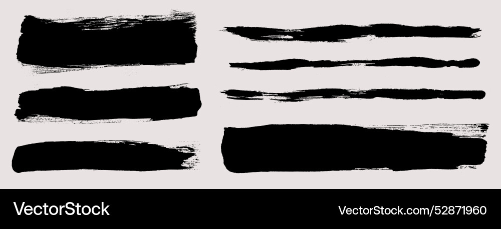 Brush strokes set of text boxes Brush strokes set of text boxes vector image