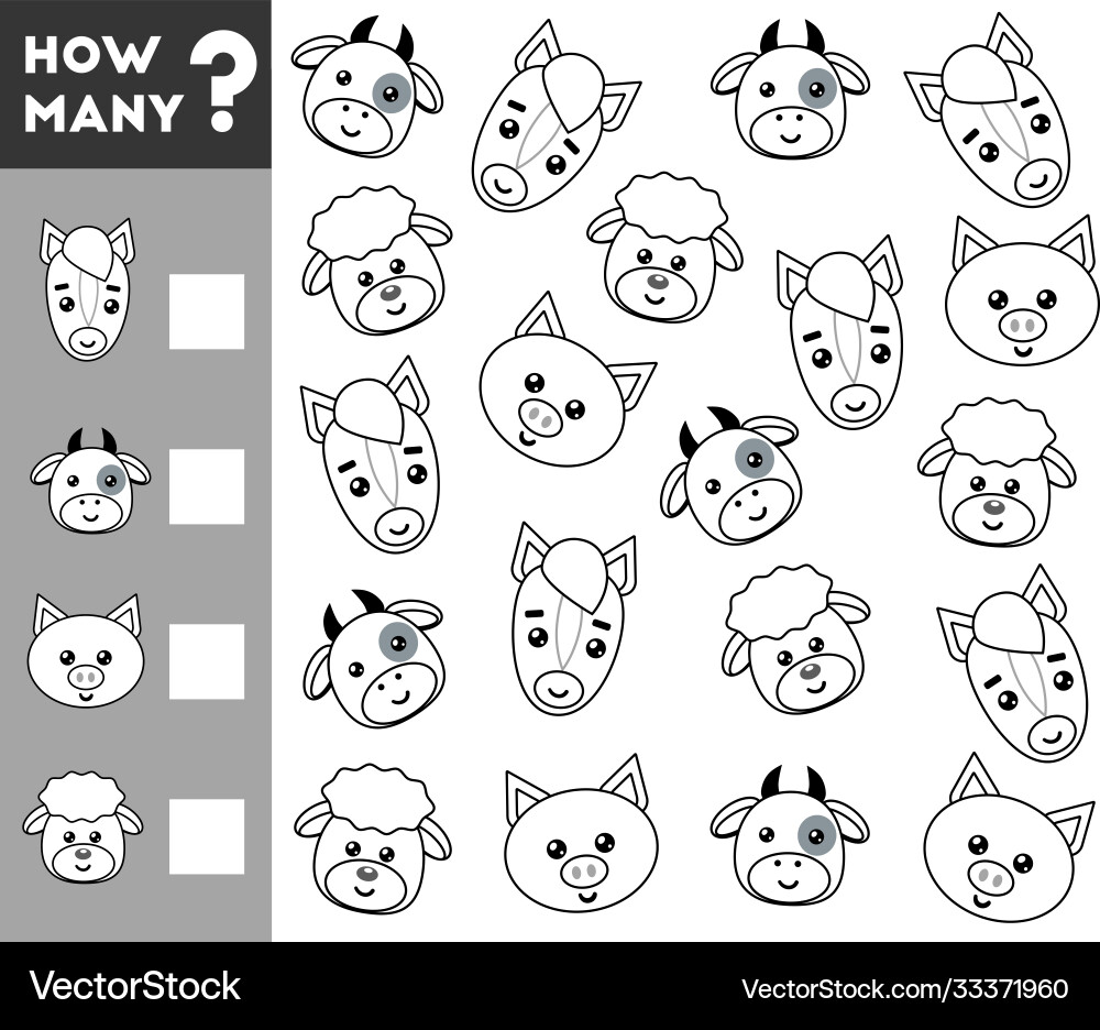 Counting game for preschool children count how Vector Image