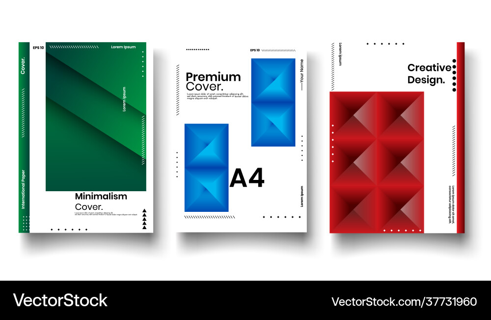 Cover design template set with abstract lines Cover design template set with abstract lines vector image