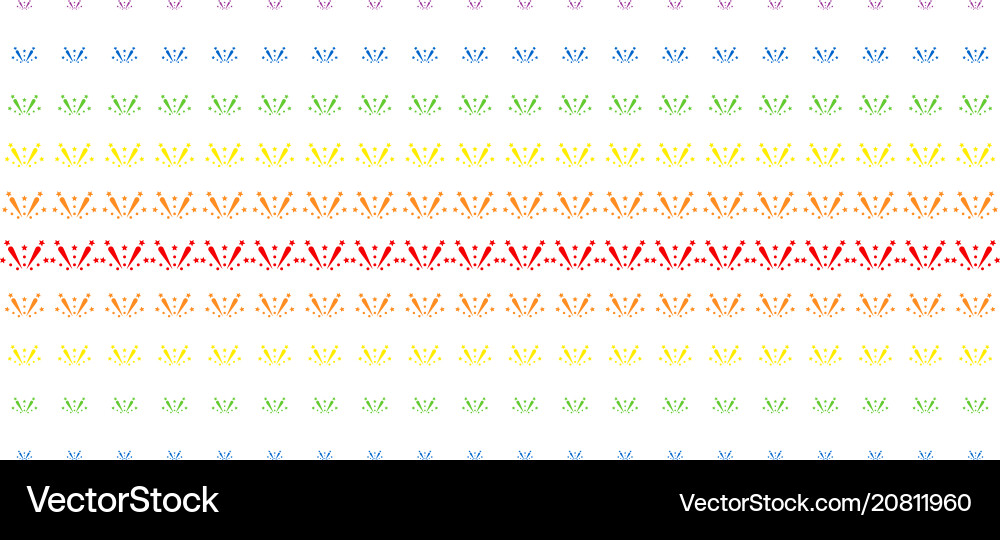 Fireworks explosion shape halftone spectral array vector image