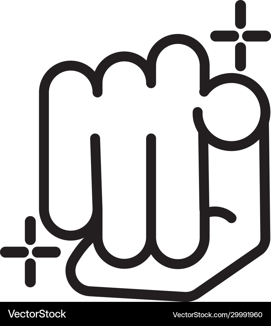 Hand index signal line style Vector Image