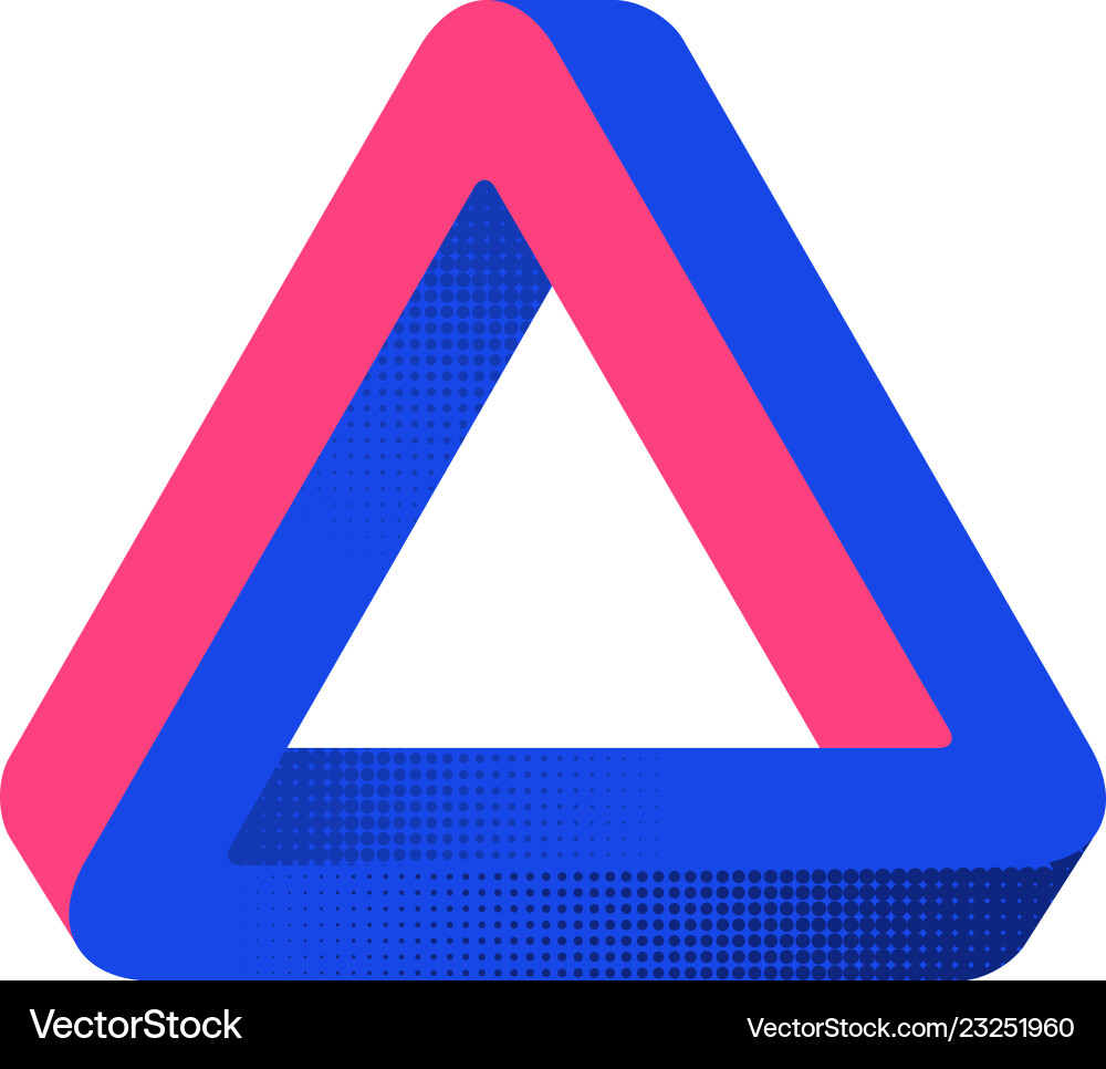 Impossible shape optical web design element line Impossible shape optical web design element line vector image