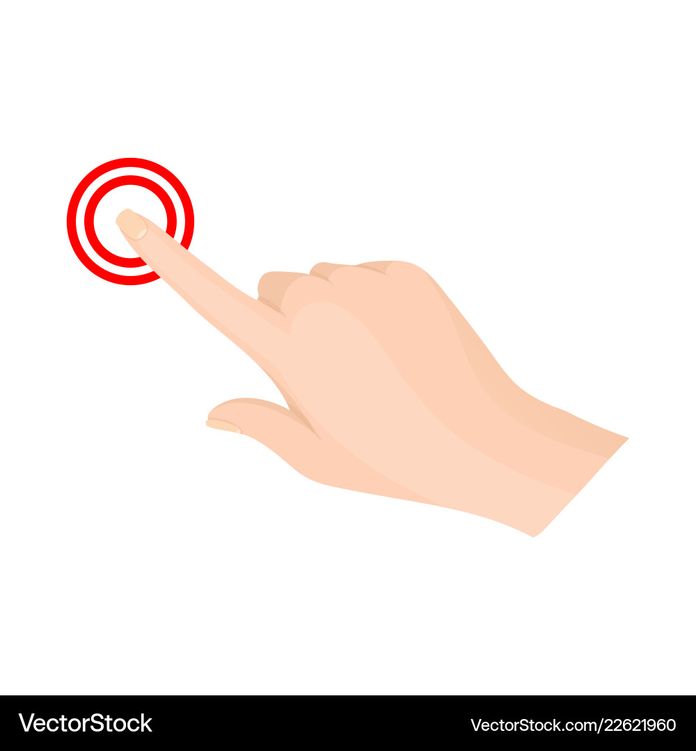 Isolated object of touchscreen and hand icon set vector image