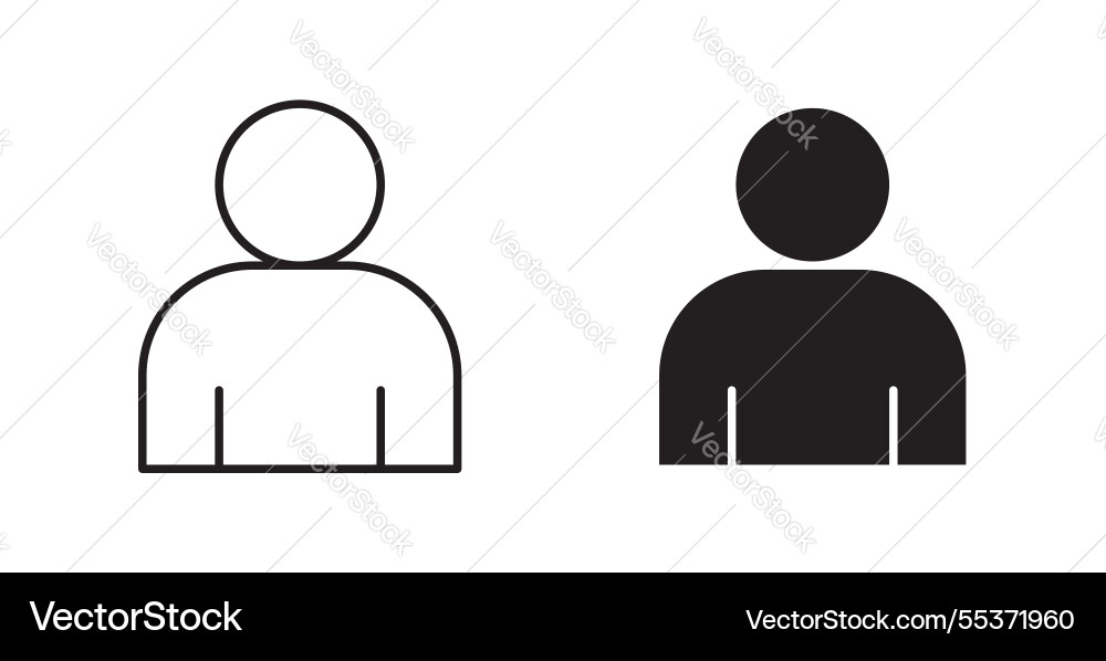 Man icon set in thin line for web Vector Image