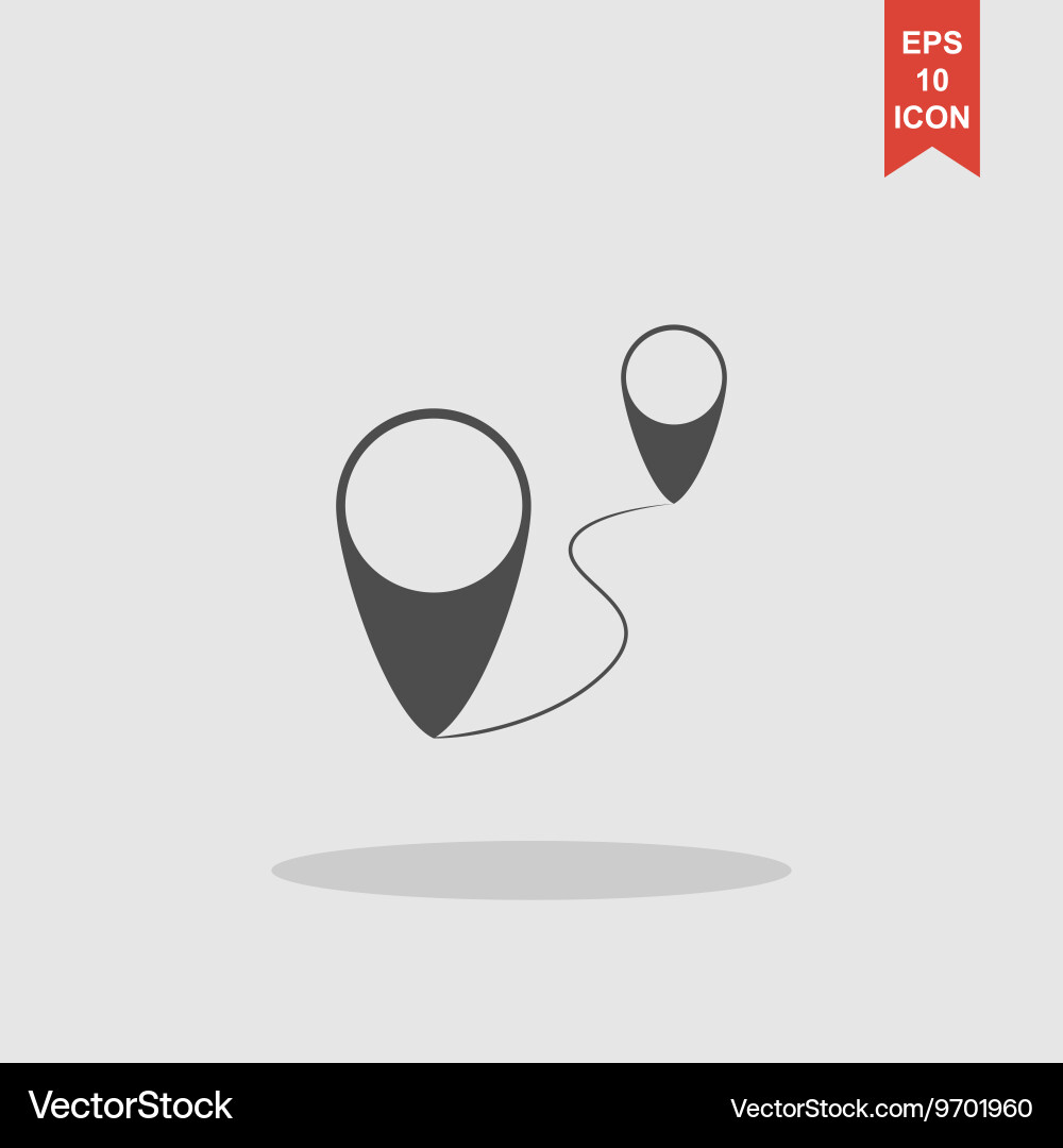 Map pointer flat icon Vector Image