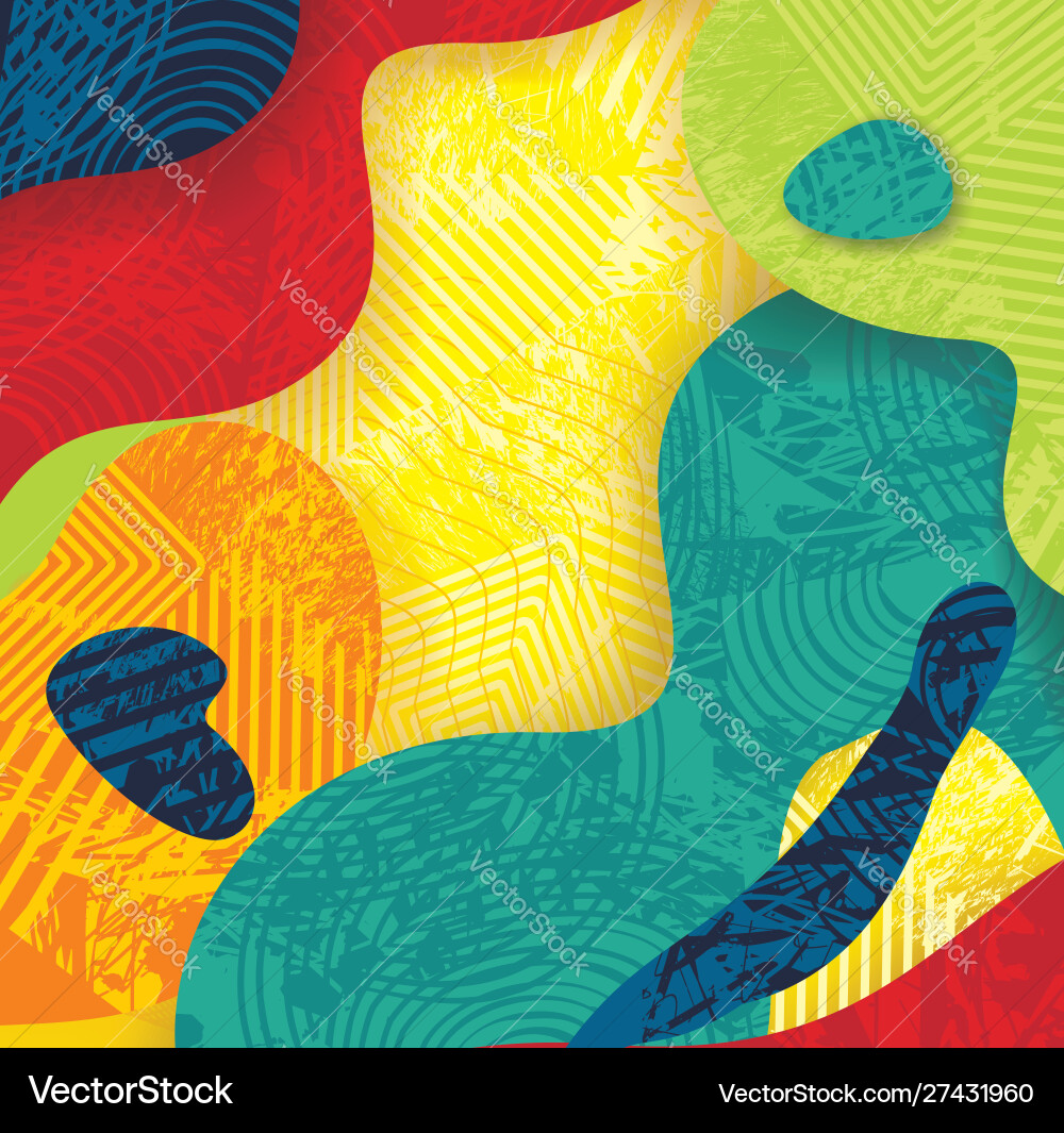 Memphis Style Retro Patterns vector image