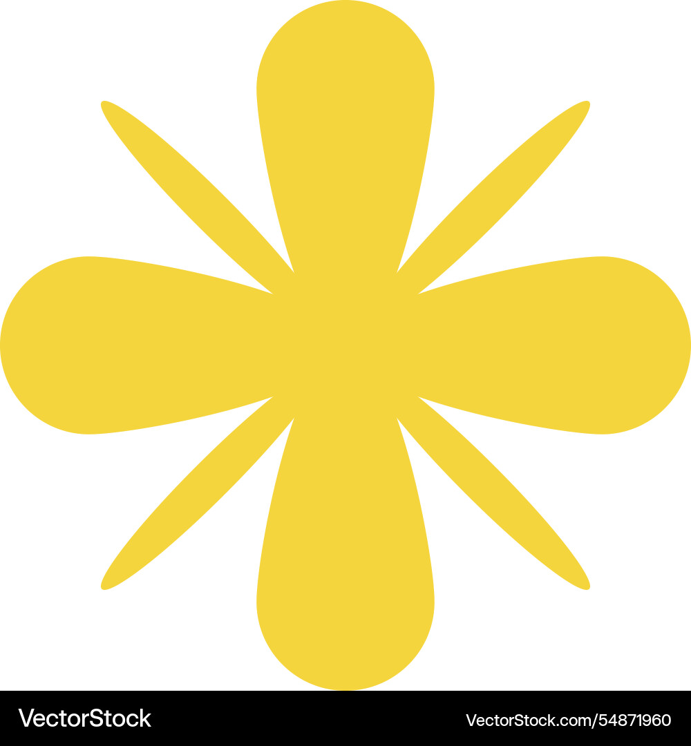 Minimalistic snowflake form brutalism style Vector Image