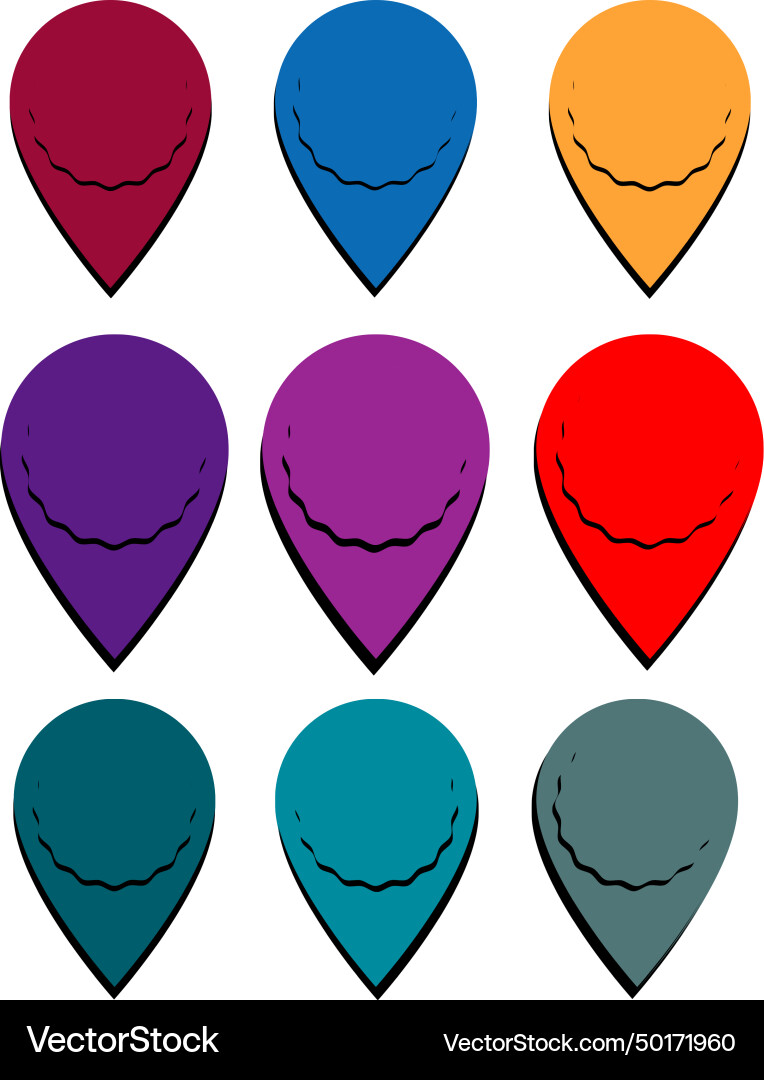 Multicolor map pointer icon Vector Image