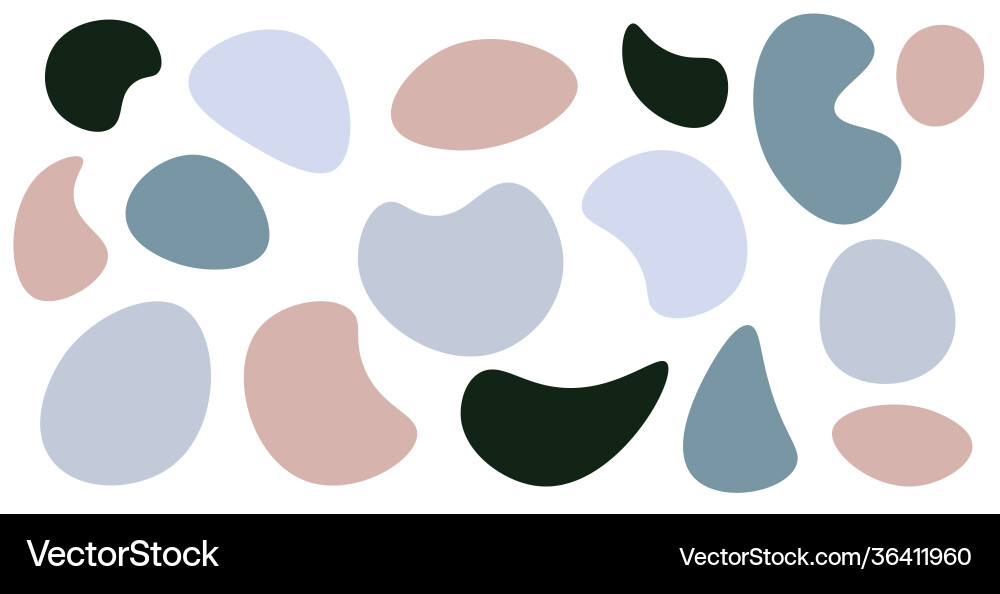 Random blob shapes vector image