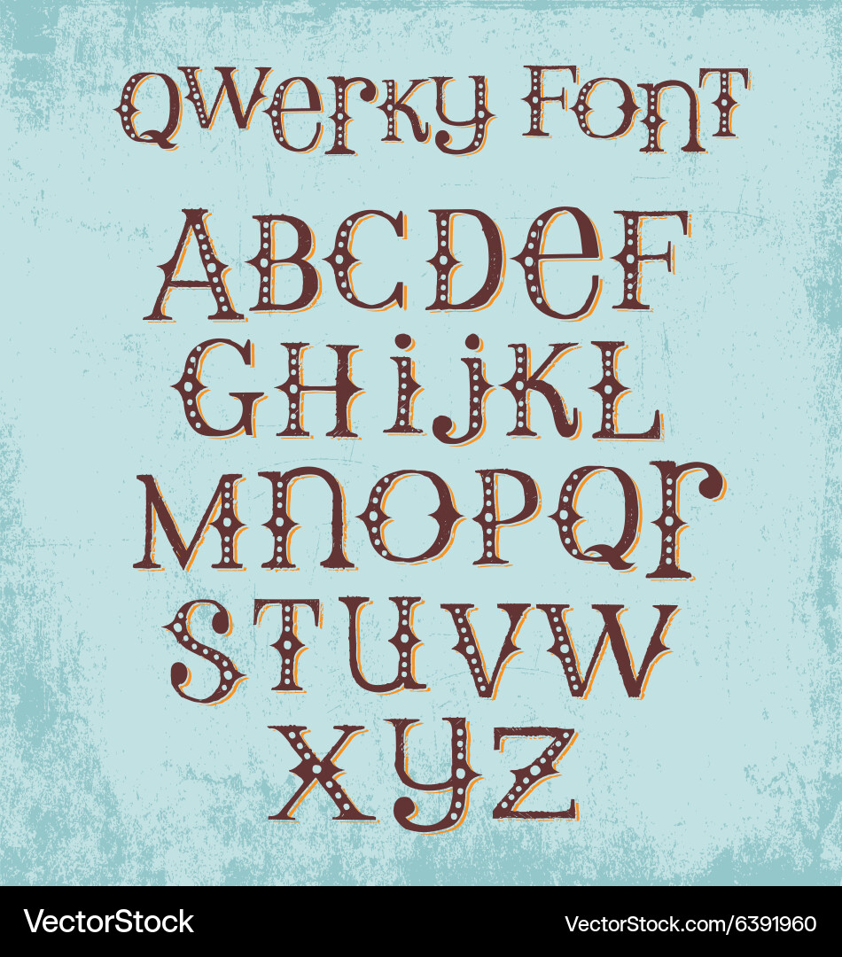 Retro Whimsical Script Font vector image
