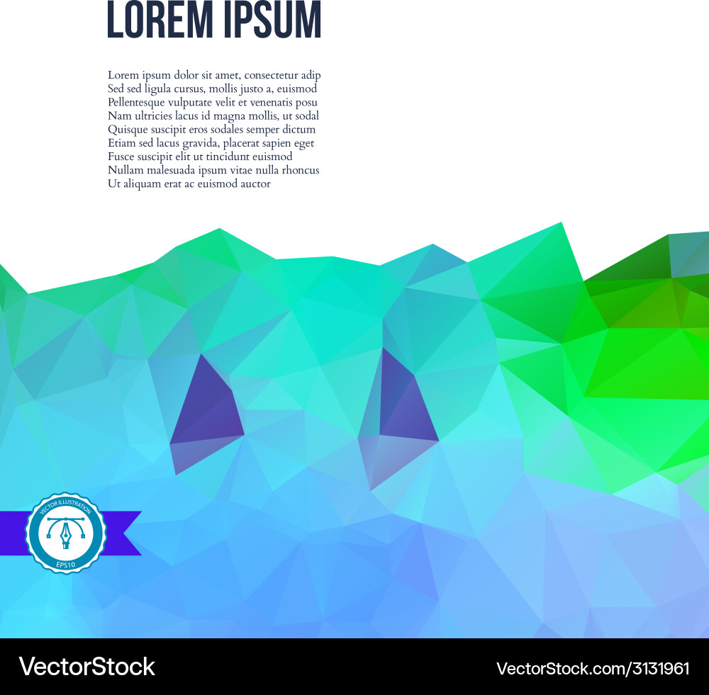 Abstract colorful triangles background vector image