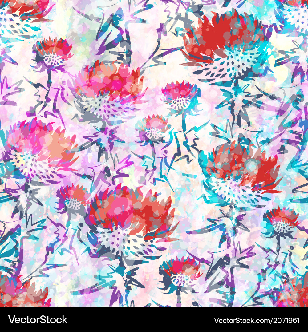 Abstract flowers seamless pattern eps10 Royalty Free Vector