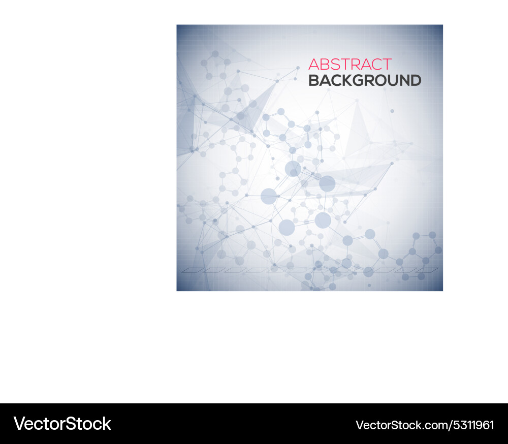 Abstract Low Poly Background with Connections Vector Image
