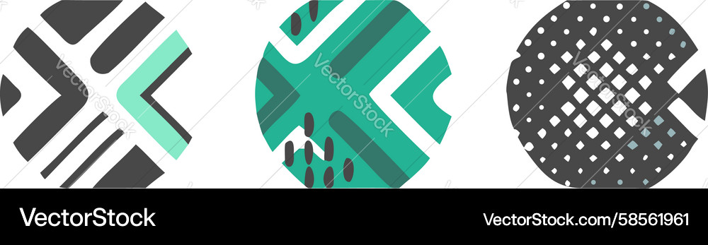 Abstract X-Shape Elements Vector Image