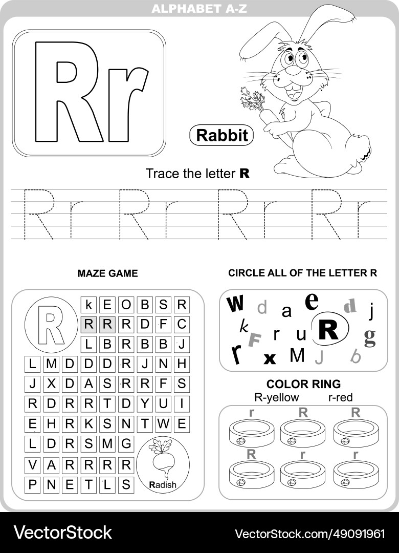 Alphabetr Royalty Free Vector Image VectorStock