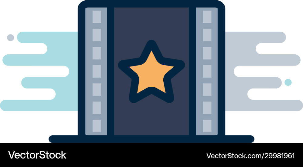 Camera strip line fill block style icon vector image